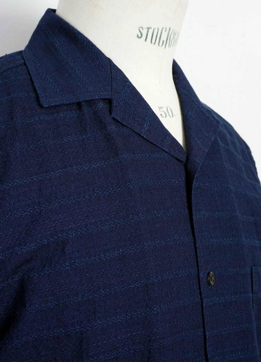 HANSEN GARMENTS JONNY | Short Sleeve Shirt | Dobby Indigo 7 HANSEN GARMENTS JONNY | Short Sleeve Shirt | Dobby Indigo - Image 5