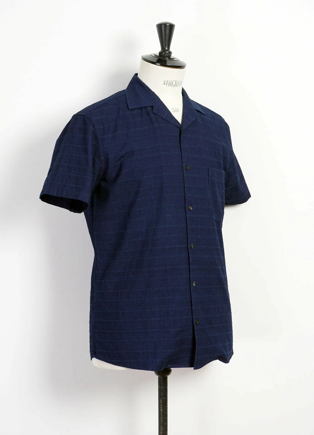 HANSEN GARMENTS JONNY | Short Sleeve Shirt | Dobby Indigo 5 HANSEN GARMENTS JONNY | Short Sleeve Shirt | Dobby Indigo - Image 3