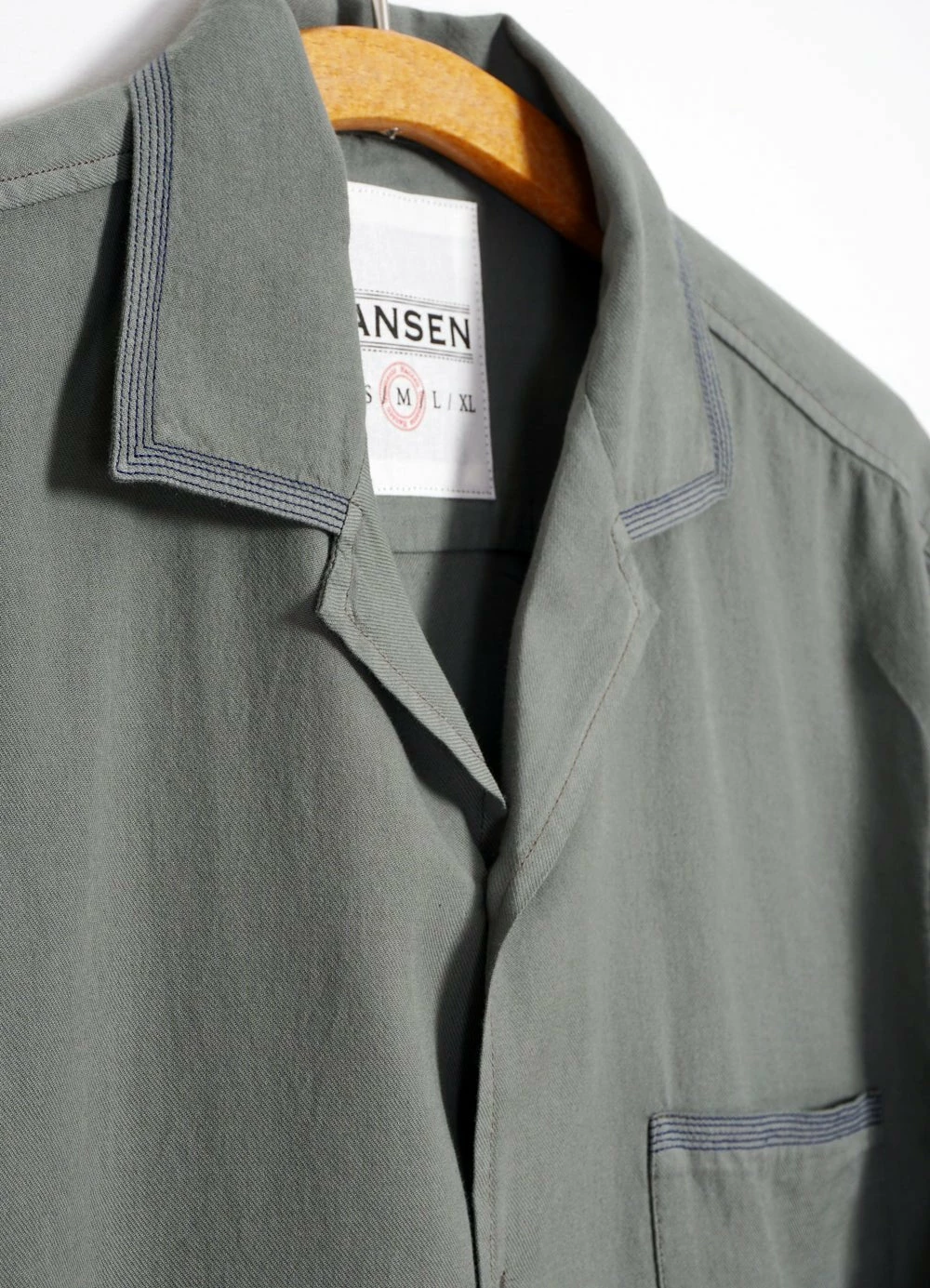 HANSEN GARMENTS JONNY | Short Sleeve Shirt | Eucalyptus 6 HANSEN GARMENTS JONNY | Short Sleeve Shirt | Eucalyptus - Image 4