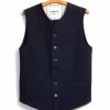 HANSEN GARMENTS KAJ | Casual Waistcoat | Black Indigo -HANSEN SHOP kaj casual waistcoat black indigo hansen garments 350462