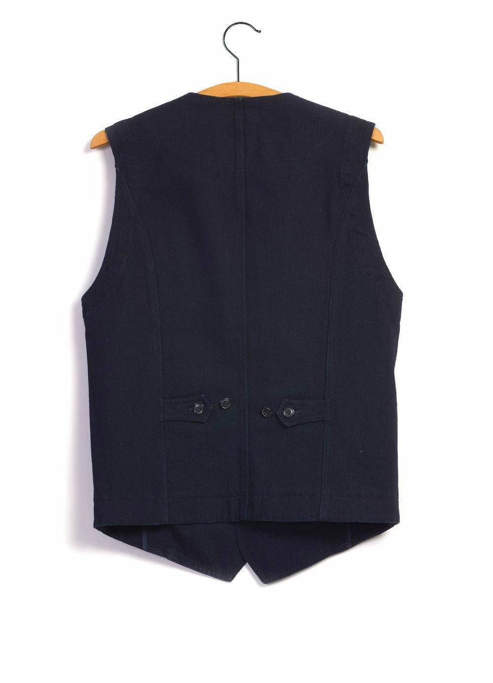 HANSEN GARMENTS KAJ | Casual Waistcoat | Black Indigo 6 HANSEN GARMENTS KAJ | Casual Waistcoat | Black Indigo - Image 4