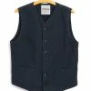 HANSEN GARMENTS KAJ | Casual Waistcoat | Black Navy