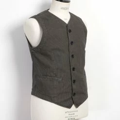HANSEN GARMENTS KAJ | Casual Waistcoat | Black Sand -HANSEN SHOP kaj casual waistcoat black sand hansen garments 866195