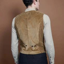 HANSEN GARMENTS KAJ | Casual Waistcoat | Camel -HANSEN SHOP kaj casual waistcoat camel hansen garments 384952