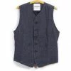 HANSEN GARMENTS KALLE | Casual Classic Vest | Blue Delave -HANSEN SHOP kalle casual classic vest blue delave 225 165426