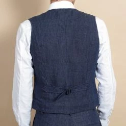 HANSEN GARMENTS KALLE | Casual Classic Vest | Blue Delave -HANSEN SHOP kalle casual classic vest blue delave hansen garments 229808