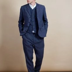 HANSEN GARMENTS KALLE | Casual Classic Vest | Blue Delave -HANSEN SHOP kalle casual classic vest blue delave hansen garments 269059