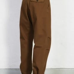 HANSEN GARMENTS KARLO | Wide Cut Utility Trousers | Nut -HANSEN SHOP karlo wide cut utility trousers nut hansen garments 932222