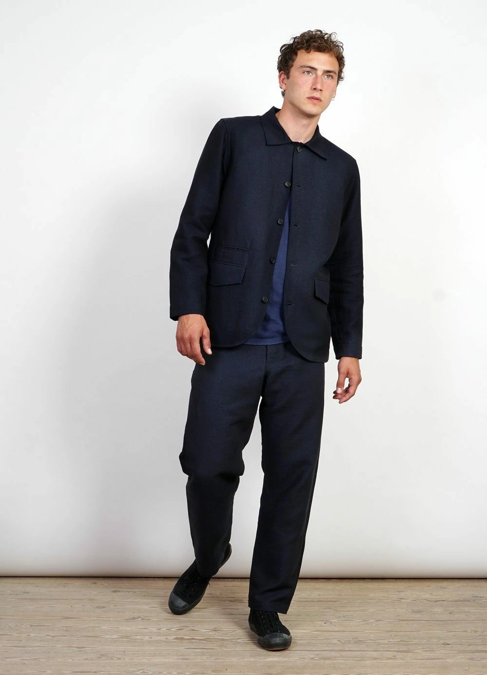 HANSEN GARMENTS KEN | Wide Cut Trousers| 3-Tone Blue 8 HANSEN GARMENTS KEN | Wide Cut Trousers| 3-Tone Blue - Image 6