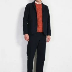 HANSEN GARMENTS KEN | Wide Cut Trousers | Broken Blue -HANSEN SHOP ken wide cut trousers broken blue hansen garments 156277