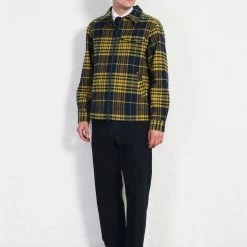 HANSEN GARMENTS KEN | Wide Cut Trousers | Broken Blue -HANSEN SHOP ken wide cut trousers broken blue hansen garments 847906