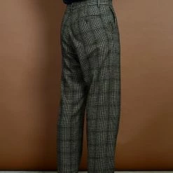 HANSEN GARMENTS KEN | Wide Cut Trousers | Checkered -HANSEN SHOP ken wide cut trousers checkered hansen garments 830368