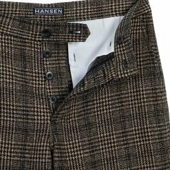 HANSEN GARMENTS KEN | Wide Cut Trousers | Checkered -HANSEN SHOP ken wide cut trousers checkered hansen garments 840461