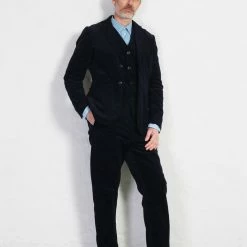 HANSEN GARMENTS KEN | Wide Cut Trousers | Fluid Navy -HANSEN SHOP ken wide cut trousers fluid navy hansen garments 493169
