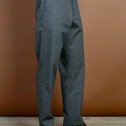 HANSEN GARMENTS KEN | Wide Cut Trousers | Gravel -HANSEN SHOP ken wide cut trousers gravel hansen garments 340569