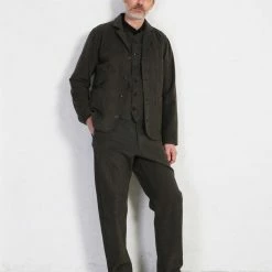 HANSEN GARMENTS KEN | Wide Cut Trousers | Greenish -HANSEN SHOP ken wide cut trousers greenish hansen garments 533467