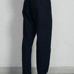 HANSEN GARMENTS KEN | Wide Cut Trousers | Indigo Herringbone -HANSEN SHOP ken wide cut trousers indigo herringbone hansen garments 552808