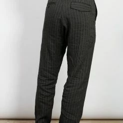 HANSEN GARMENTS KEN | Wide Cut Trousers| Taupe Stripes -HANSEN SHOP ken wide cut trousers taupe stripes 111228