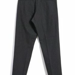 HANSEN GARMENTS KIAN | Cinch Back Wide Trousers | Grey Pin -HANSEN SHOP kian cinch back wide trousers grey pin hansen garments 394550
