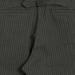 HANSEN GARMENTS KIAN | Cinch Back Wide Trousers | Khaki Pin -HANSEN SHOP kian cinch back wide trousers khaki pin hansen garments 272780