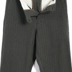 HANSEN GARMENTS KIAN | Cinch Back Wide Trousers | Khaki Pin -HANSEN SHOP kian cinch back wide trousers khaki pin hansen garments 699913