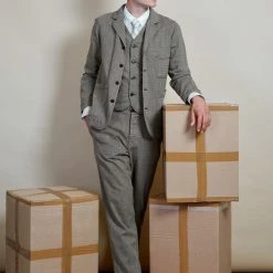 HANSEN GARMENTS KIAN | Wide Fit Trousers | Lion -HANSEN SHOP kian wide fit trousers lion hansen garments 787773