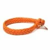 Chamula Leather Bracelet | Wide Flat Weave | Orange 1 -HANSEN SHOP leather bracelet wide flat weave orange 1 chamula 886010