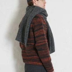 HANSEN GARMENTS LUIS | Knitted Scarf | Ashes -HANSEN SHOP luis knitted scarf ashes hansen garments 888322