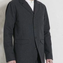 HANSEN GARMENTS LUKAS | Blazer Jacket | Grey Pin -HANSEN SHOP lukas blazer jacket grey pin hansen garments 347071