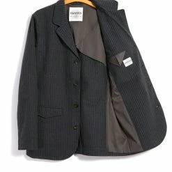 HANSEN GARMENTS LUKAS | Blazer Jacket | Grey Pin -HANSEN SHOP lukas blazer jacket grey pin hansen garments 529276