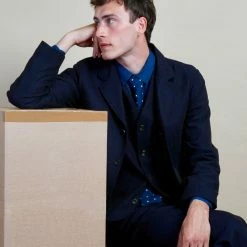 HANSEN GARMENTS LUKAS | Casual Blazer | Indigo -HANSEN SHOP lukas casual blazer indigo hansen garments 470485