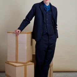 HANSEN GARMENTS LUKAS | Casual Blazer | Indigo -HANSEN SHOP lukas casual blazer indigo hansen garments 734298