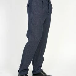 HANSEN GARMENTS MADS | Loose Fit Trousers | Blue Delave -HANSEN SHOP mads loose fit trousers blue delave 255 231617