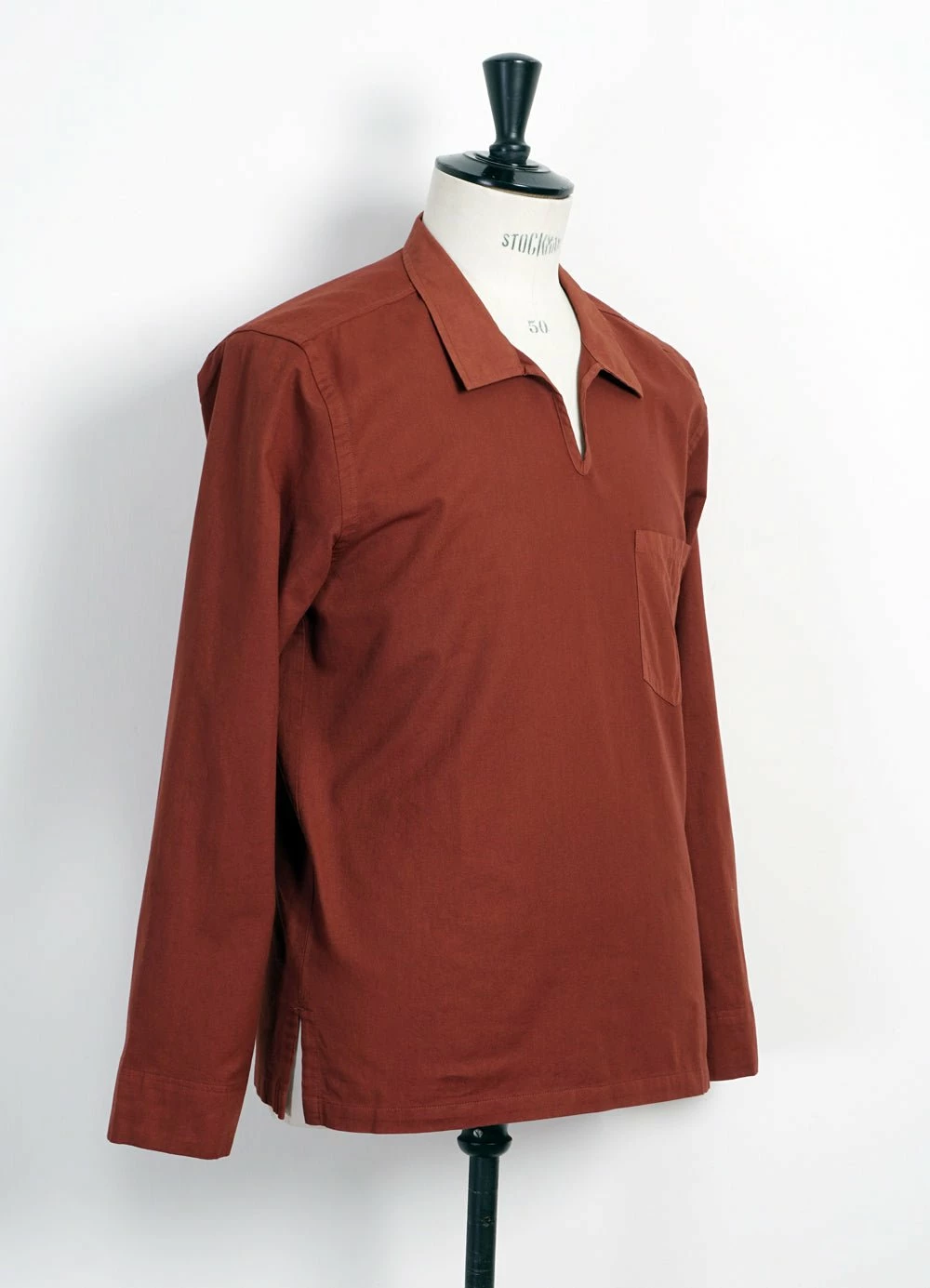 HANSEN GARMENTS MARIUS | Casual Pull On Shirt | Terracotta 5 HANSEN GARMENTS MARIUS | Casual Pull On Shirt | Terracotta - Image 3