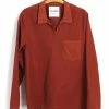 HANSEN GARMENTS MARIUS | Casual Pull On Shirt | Terracotta -HANSEN SHOP marius casual pull on shirt terracotta hansen garments 879146