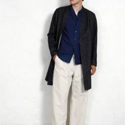 HANSEN GARMENTS MIKAEL | Denim Like Scarecrow’s Coat | True Blue -HANSEN SHOP mikael denim like scarecrows coat true blue hansen garments 203543