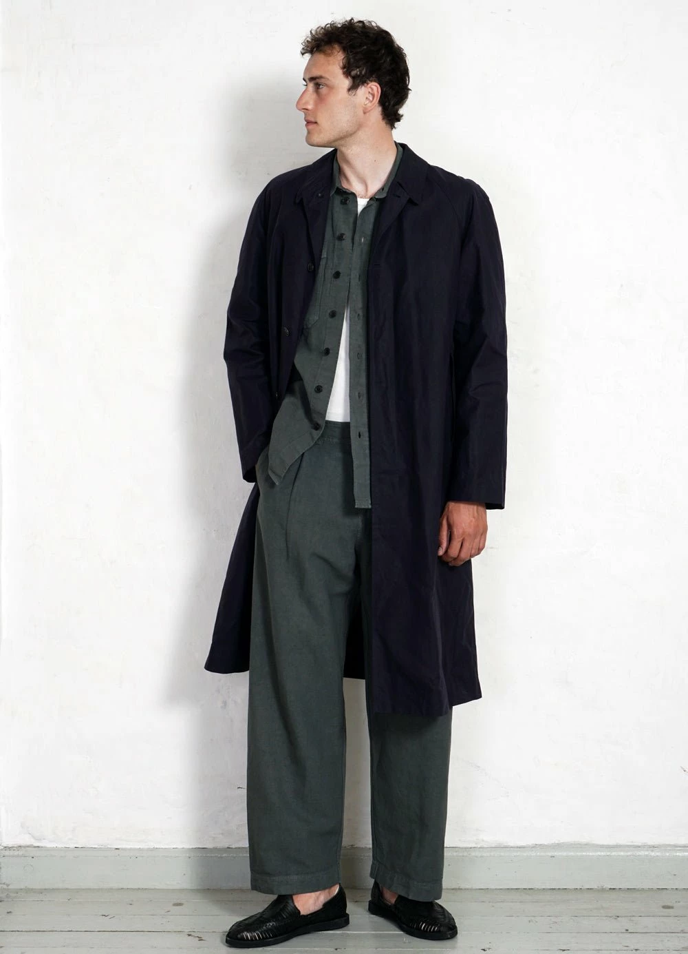 HANSEN GARMENTS MORTEN | Long Windbreaker Coat | Deep Sea 4 HANSEN GARMENTS MORTEN | Long Windbreaker Coat | Deep Sea - Image 2