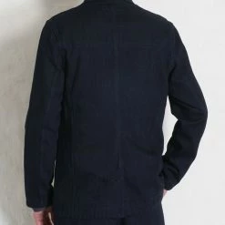 HANSEN GARMENTS NICOLAI | Informal 3-button Blazer | Black Indigo -HANSEN SHOP nicolai informal 3 button blazer black indigo hansen garments 538996