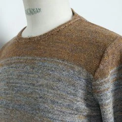 INIS MEÁIN OMBRÉ TUNIC | Linen Landscape Tunic | Beach/Stone -HANSEN SHOP ombre tunic linen landscape tunic beachstone inis meain 220351