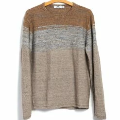 HANSEN SHOP 7 INIS MEÁIN OMBRÉ TUNIC | Linen Landscape Tunic | Beach/Stone