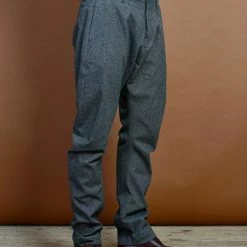 HANSEN GARMENTS OTTO | Curved Leg Trousers | Gravel -HANSEN SHOP otto curved leg trousers gravel hansen garments 695136