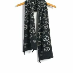 KAPITAL PEACE | Compressed Wool Scarf | Black