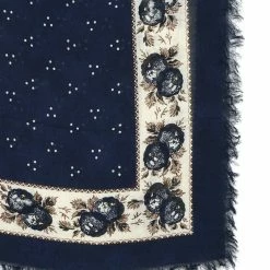 KAPITAL PERSIMMON | Large Bandana Fringe Stole | Navy -HANSEN SHOP persimmon large bandana fringe stole navy kapital 236618