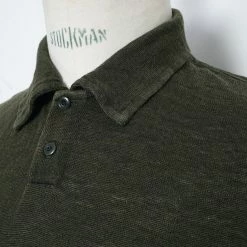 G.R.P POLO | Short Sleeve 2-Button Polo | Dark Green Black -HANSEN SHOP polo short sleeve 2 button polo dark green black grp 968419