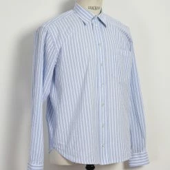 HANSEN GARMENTS RAYMOND | Relaxed Classic Shirt | Big Blue Stripes -HANSEN SHOP raymond relaxed classic shirt big blue stripes hansen garments 369087