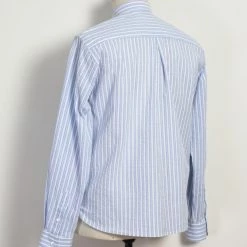 HANSEN GARMENTS RAYMOND | Relaxed Classic Shirt | Big Blue Stripes -HANSEN SHOP raymond relaxed classic shirt big blue stripes hansen garments 526833