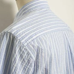 HANSEN GARMENTS RAYMOND | Relaxed Classic Shirt | Big Blue Stripes -HANSEN SHOP raymond relaxed classic shirt big blue stripes hansen garments 562963
