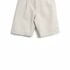 HANSEN GARMENTS ROBIN | Super Wide Pleated Shorts | Flax Nature -HANSEN SHOP robin super wide pleated shorts flax nature hansen garments 570322
