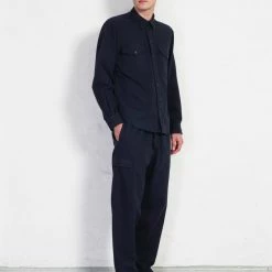 HANSEN GARMENTS RUBEN | Casual Over Shirt | Navy -HANSEN SHOP ruben casual over shirt navy hansen garments 783832