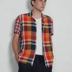 HANSEN GARMENTS JONNY | Short Sleeve Shirt | Red Checks -HANSEN SHOP ss23 jonny red check 1